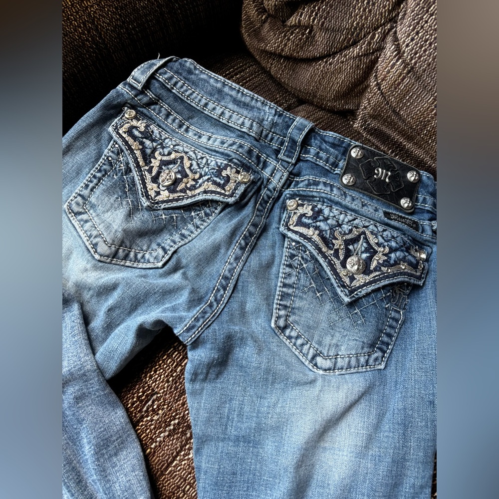 Miss me bedazzled mcbling y2k bootcut jeans